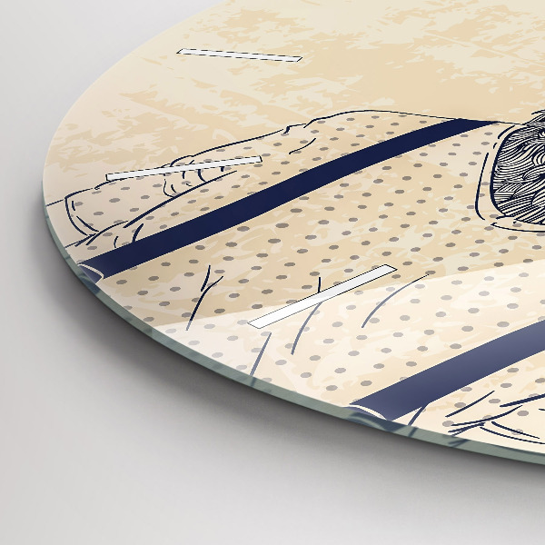 Reloj de cristal redondo Ciervo abstracto