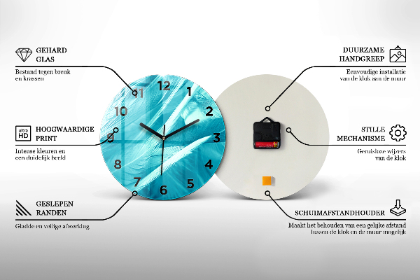 Reloj de cristal redondo Ciervo abstracto