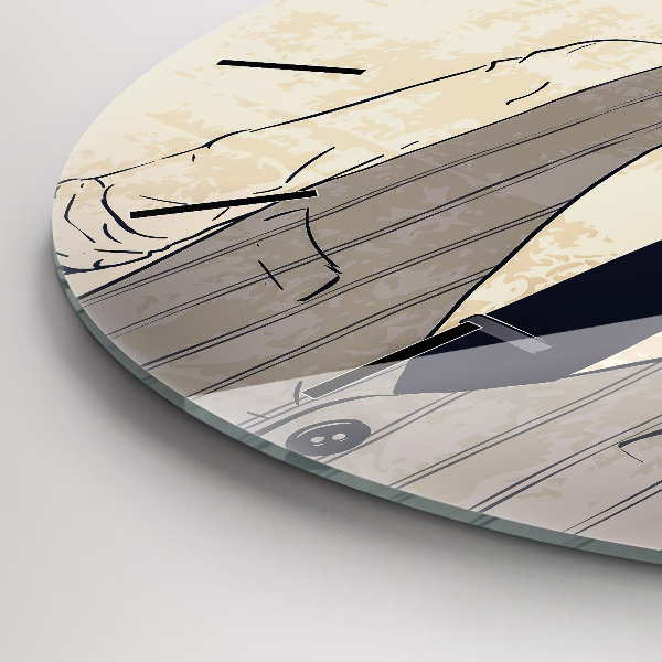 Reloj de pared redondo Hombre con barba