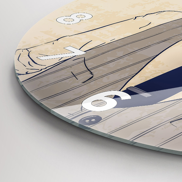 Reloj de pared redondo Hombre con barba