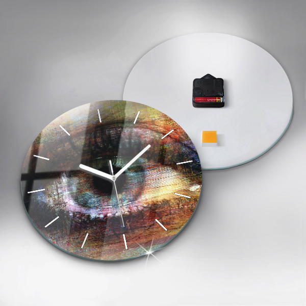 Reloj de pared redondo Arte callejero Ojo