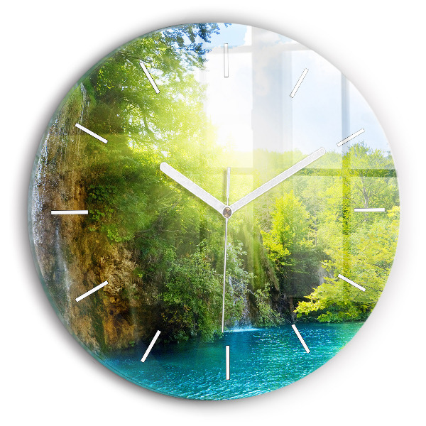 Reloj de pared redondo Paisaje lagunar