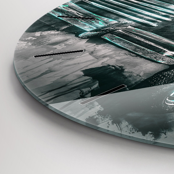 Reloj de cristal redondo Coche antiguo