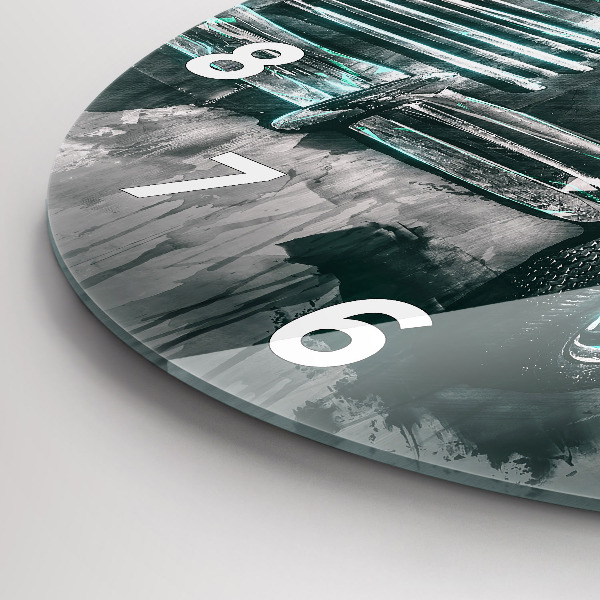 Reloj de cristal redondo Coche antiguo