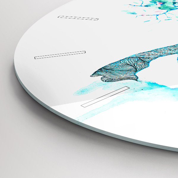 Reloj de cristal redondo Ilustración de un ciervo