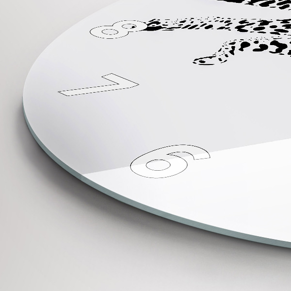 Reloj redondo pared Silueta de una pantera