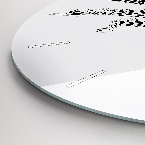 Reloj redondo pared Silueta de una pantera