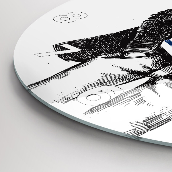 Reloj de pared redondo Perro en cuerpo humano