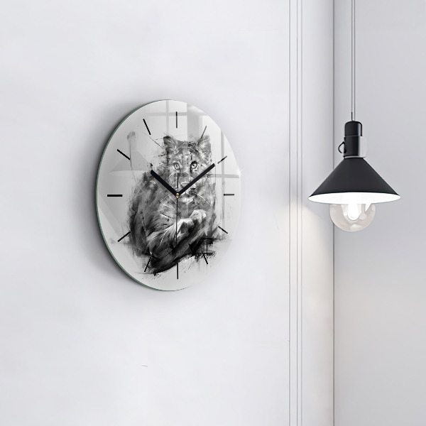Reloj de pared redondo León pintado
