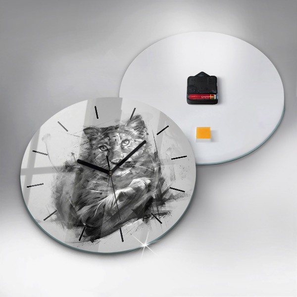 Reloj de pared redondo León pintado