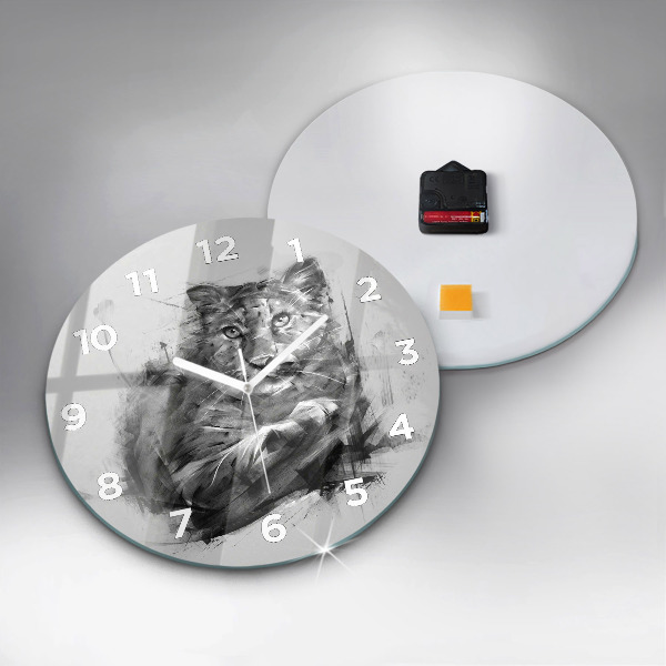 Reloj de pared redondo León pintado