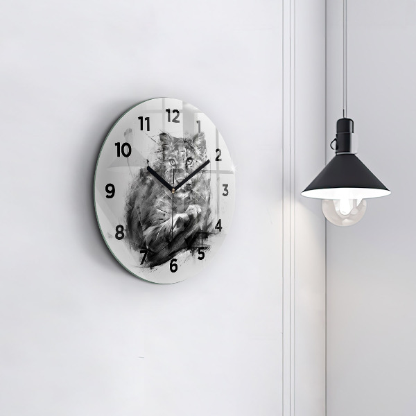 Reloj de pared redondo León pintado