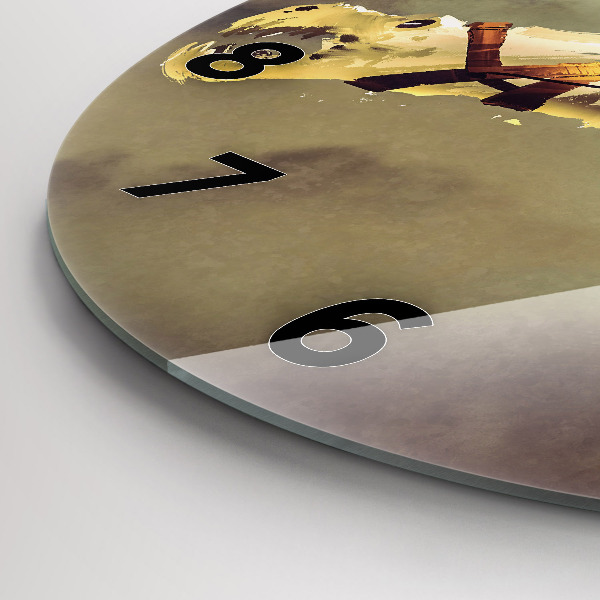 Reloj redondo pared Ilustración de un jinete de dragón