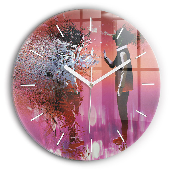 Reloj de pared redondo Ciberespacio