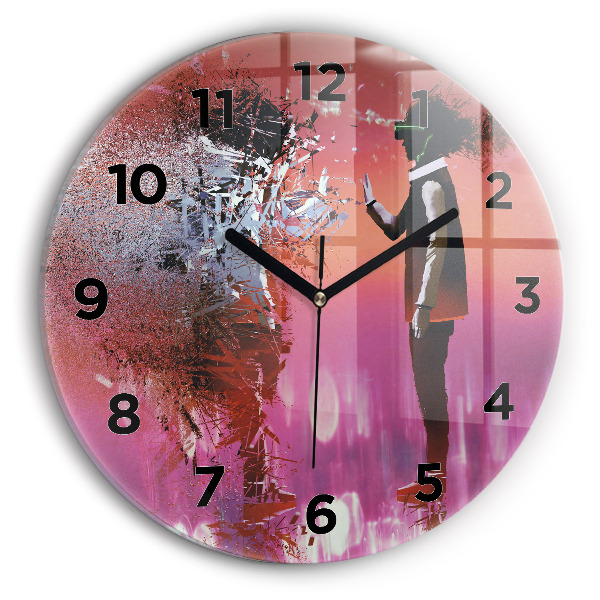 Reloj de pared redondo Ciberespacio