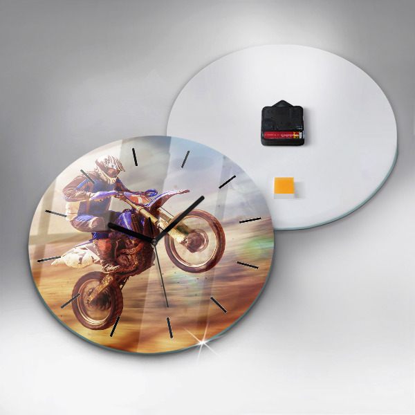 Reloj de cristal redondo Enduro motocross