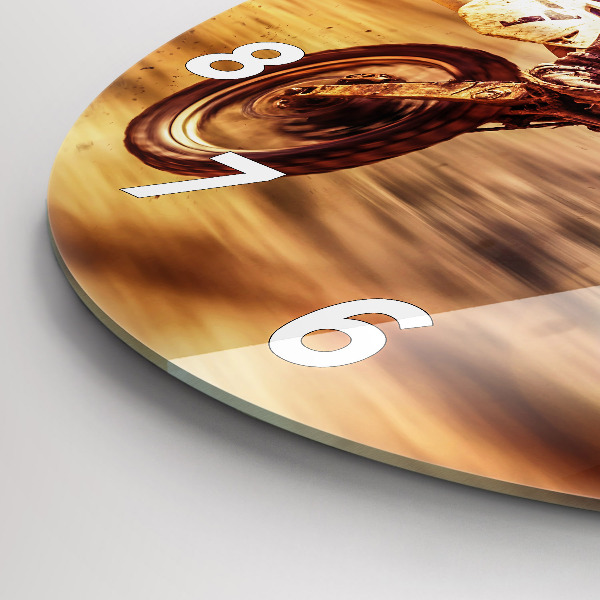 Reloj de cristal redondo Enduro motocross