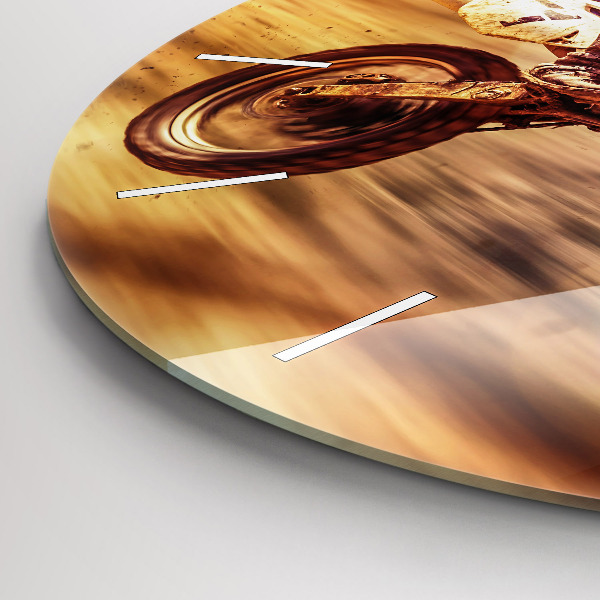 Reloj de cristal redondo Enduro motocross