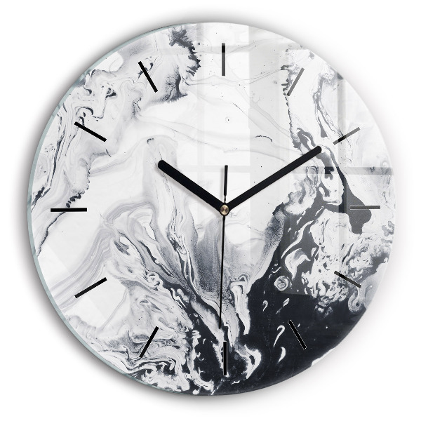Reloj de pared redondo Mármol abstracto de tinta
