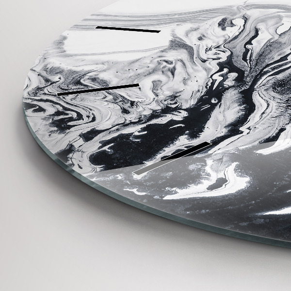 Reloj de pared redondo Mármol abstracto de tinta