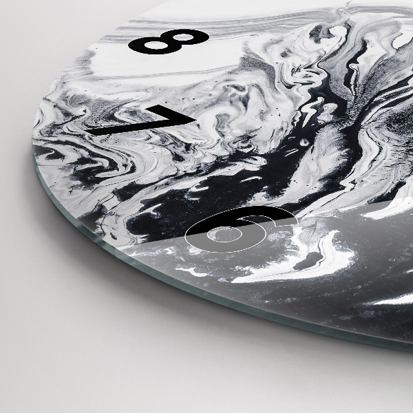 Reloj de pared redondo Mármol abstracto de tinta