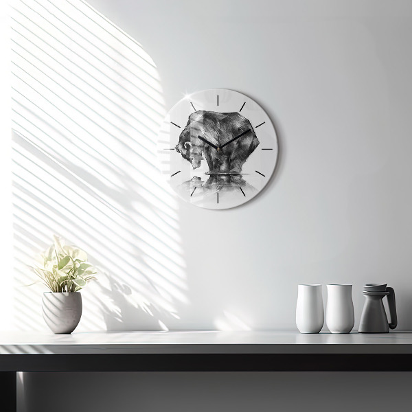 Reloj redondo pared Dibujo oso