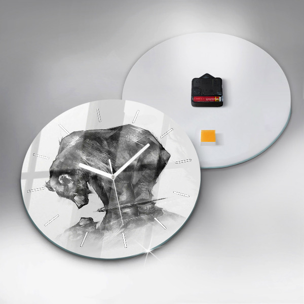 Reloj redondo pared Dibujo oso