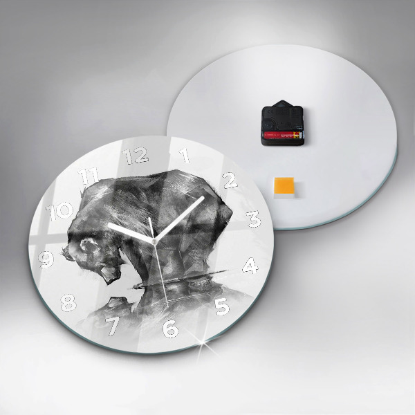 Reloj redondo pared Dibujo oso