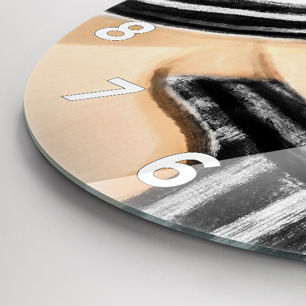 Reloj redondo pared Mujer en blanco y negro