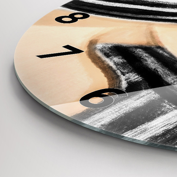 Reloj redondo pared Mujer en blanco y negro