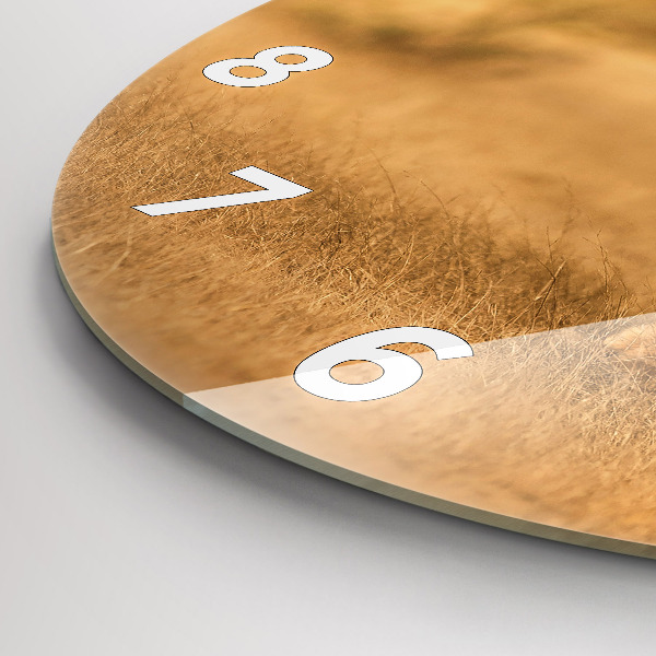 Reloj de cristal redondo Tigre de caza