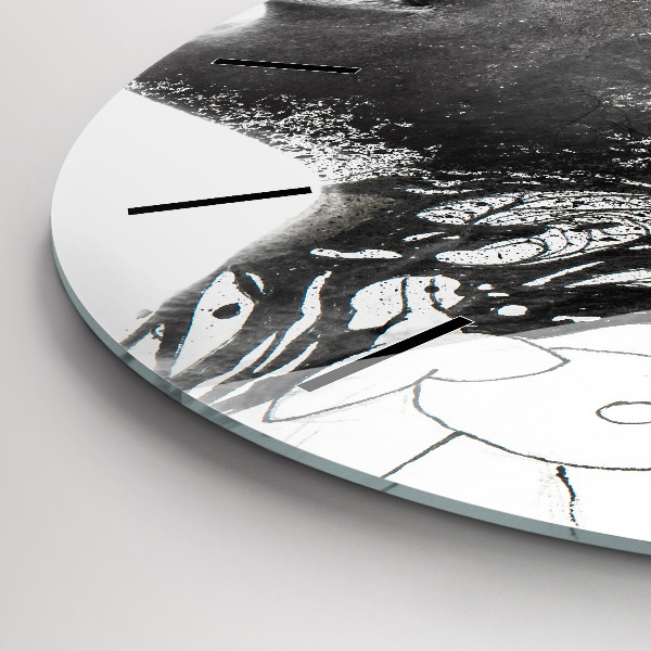 Reloj de pared redondo Rostro de mujer abstracto