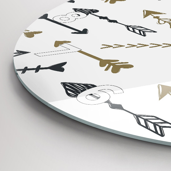 Reloj de cristal redondo Patrón geométrico de hipster