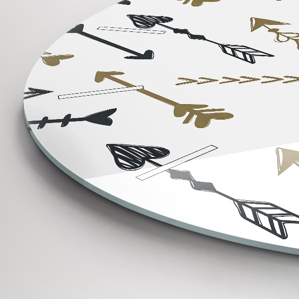 Reloj de cristal redondo Patrón geométrico de hipster