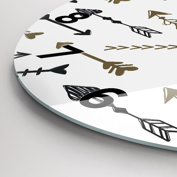 Reloj de cristal redondo Patrón geométrico de hipster