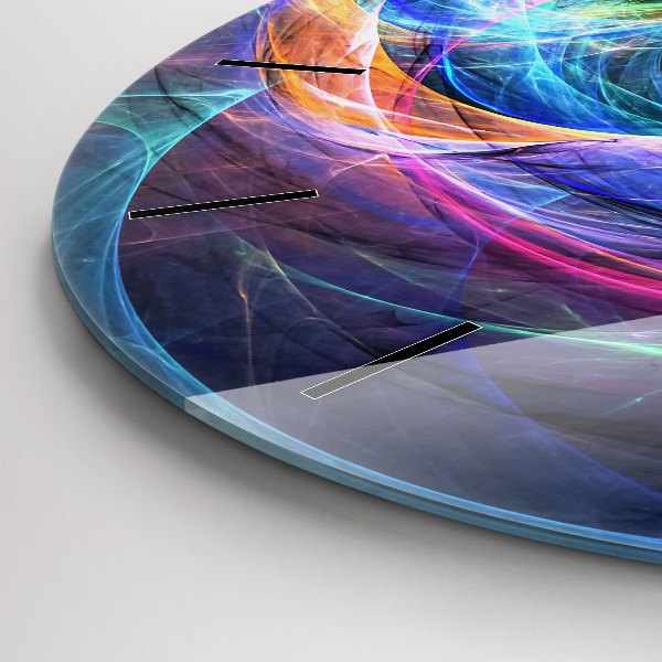 Reloj redondo pared Fractal colorido