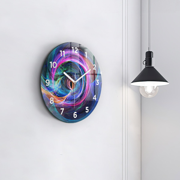 Reloj redondo pared Fractal colorido