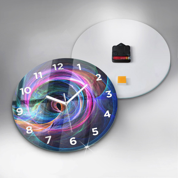 Reloj redondo pared Fractal colorido
