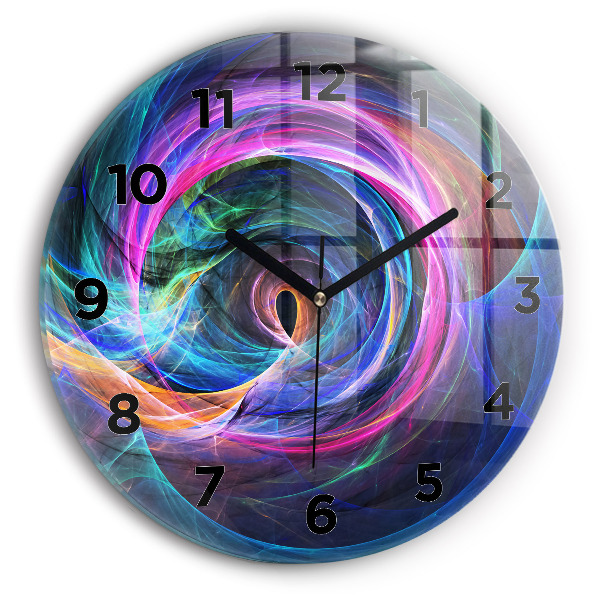 Reloj redondo pared Fractal colorido
