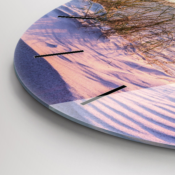 Reloj de cristal redondo Atardecer en el mar polaco