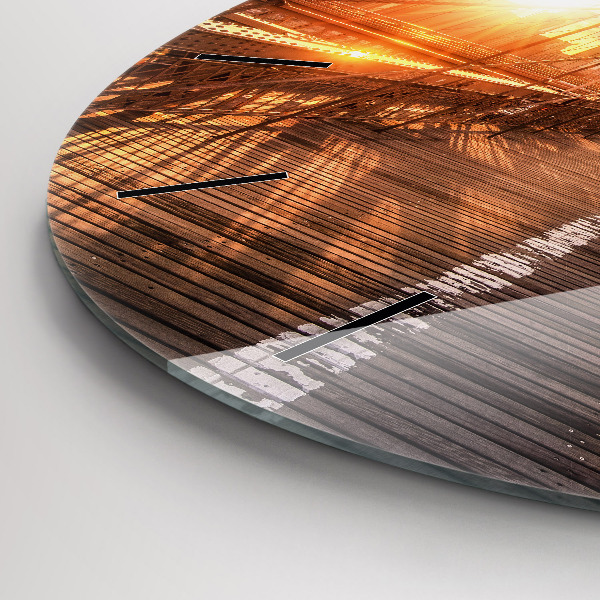 Reloj redondo pared Puente de Brooklyn NYC