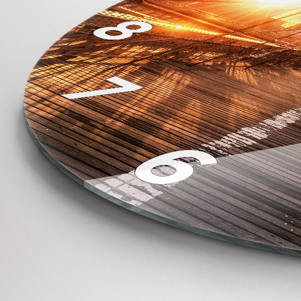 Reloj redondo pared Puente de Brooklyn NYC