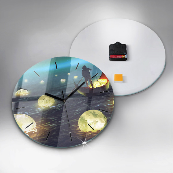 Reloj de cristal redondo Abstracción