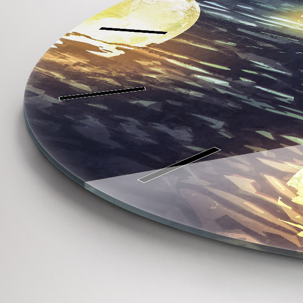 Reloj de cristal redondo Abstracción