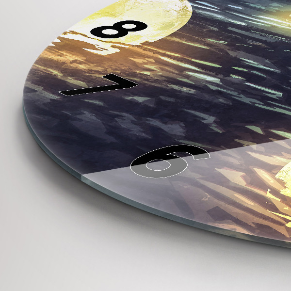 Reloj de cristal redondo Abstracción