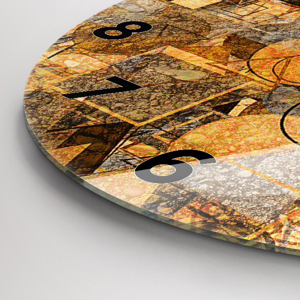 Reloj de cristal redondo Formas geométricas