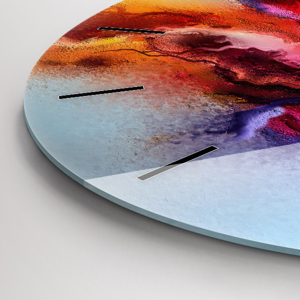 Reloj redondo pared Pintura derramada