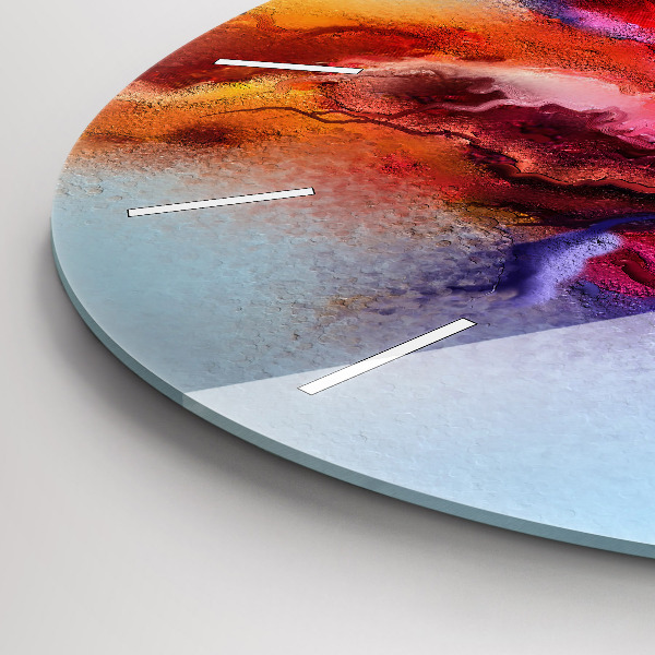 Reloj redondo pared Pintura derramada