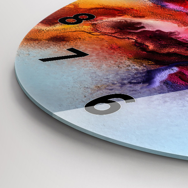 Reloj redondo pared Pintura derramada