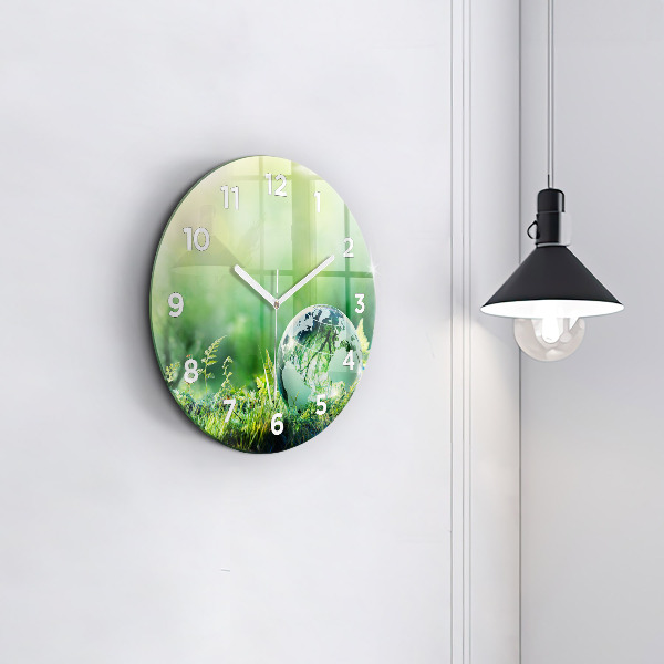 Reloj de cristal redondo Globo terráqueo